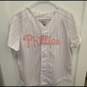 Pink striped Phillies jersey (no player on back)